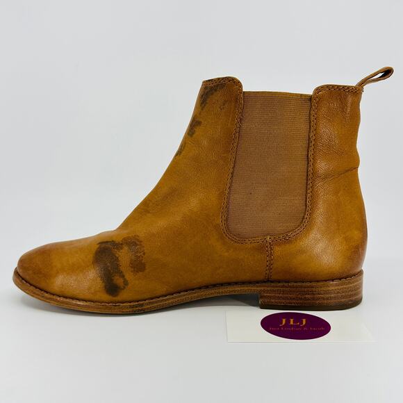 Frye Women's Anna Camel Leather Pull On Chelsea Ankle Boots 3479259-CAM Size 7.5 - Picture 8 of 11